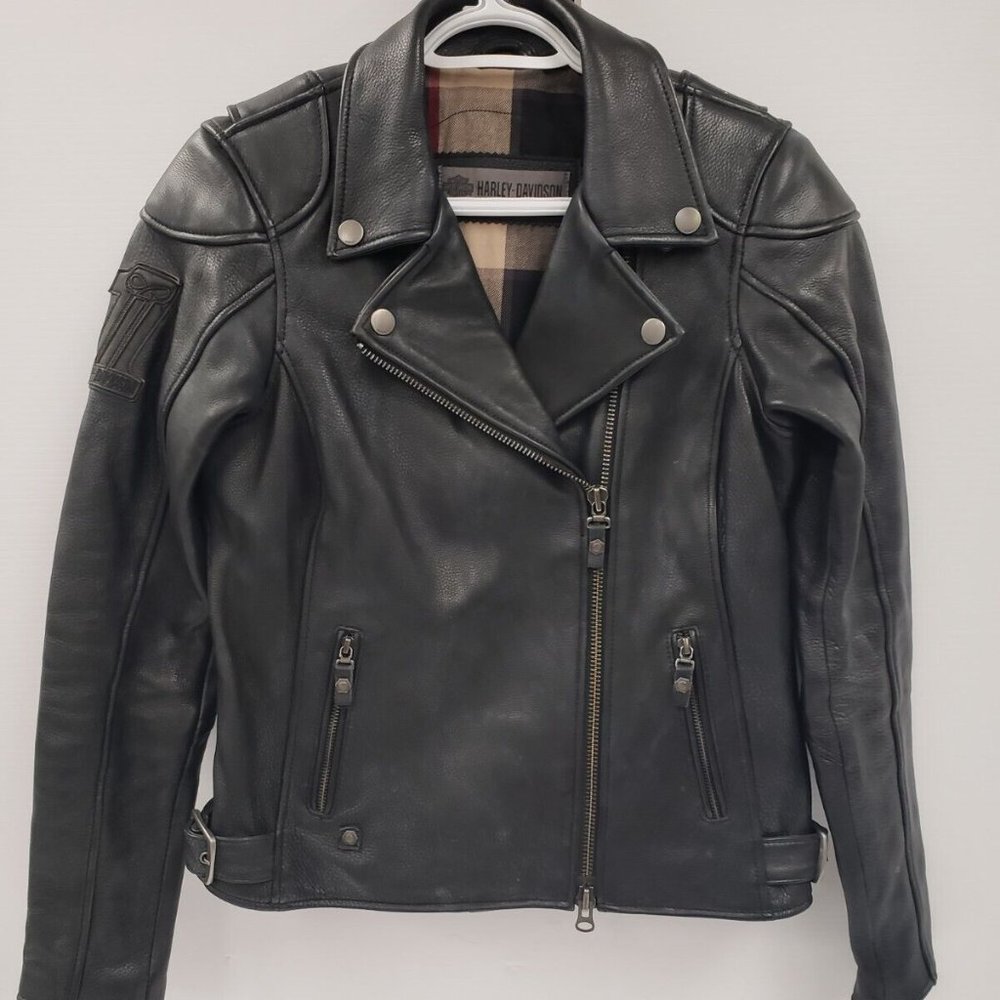 (40261-2) Harley Davidson Leather Jacket - Size Small
